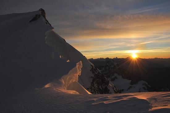 Au col de la Brenva sur la voie des 3 monts