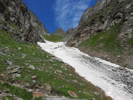 Retour en sécurité sur la RD au milieu du couloir