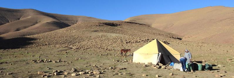 Lever de soleil sur le camp de Mdint Jdid