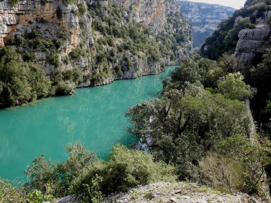 Dans la seconde partie du sentier des basses gorges du Verdon