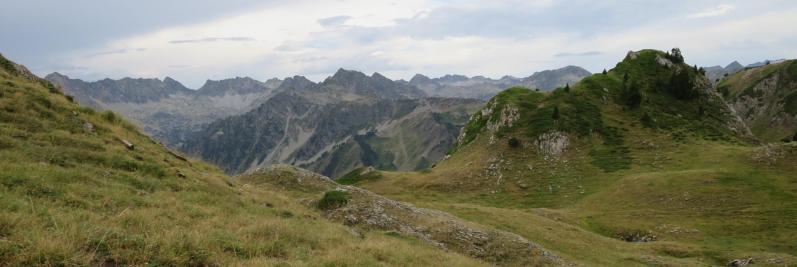 Le massif d'Aigüestortes vu depuis l'Estany Podo