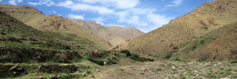 La vallée de l'assif Tinzar au niveau des azibs n'Tadrart