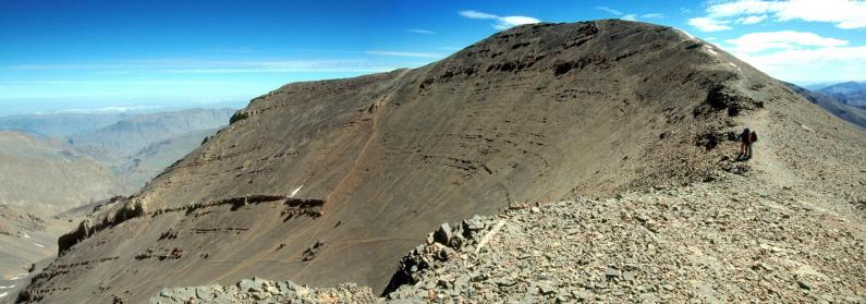 Sur la crête sommitale du M'Goun (image d'archives datant de mai 2005)